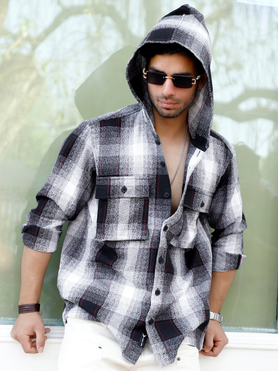 Honey Drift Black Check Full Sleeve Shirt