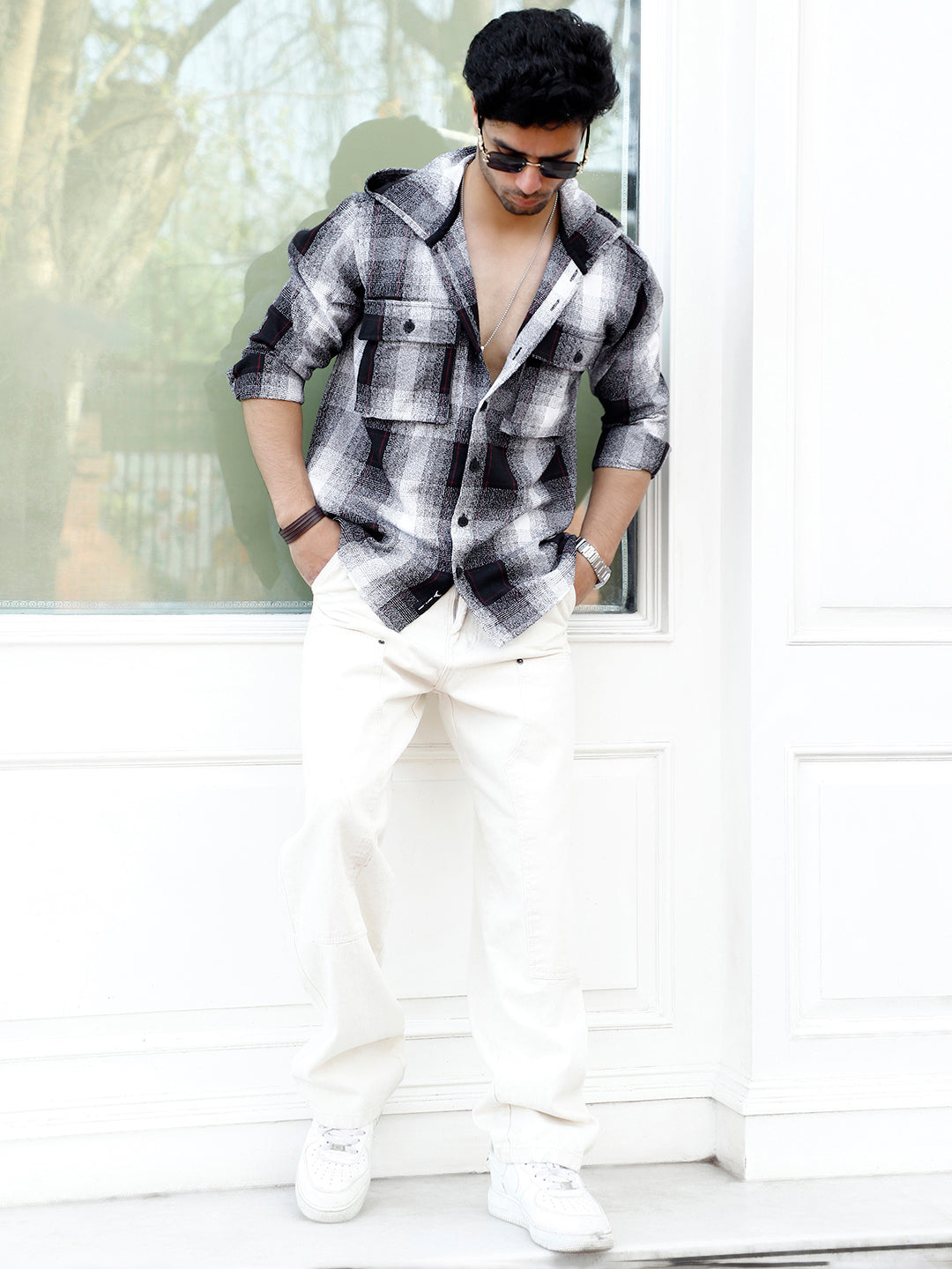 Honey Drift Black Check Full Sleeve Shirt