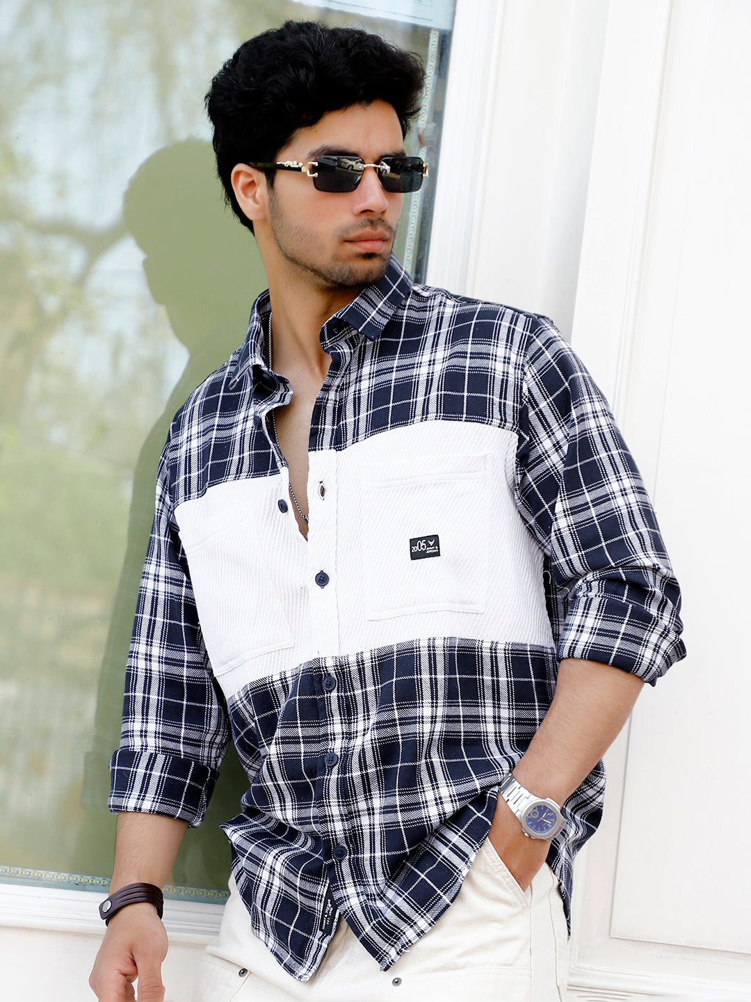 Thunderbird Spruce Blue Check Full Shirt