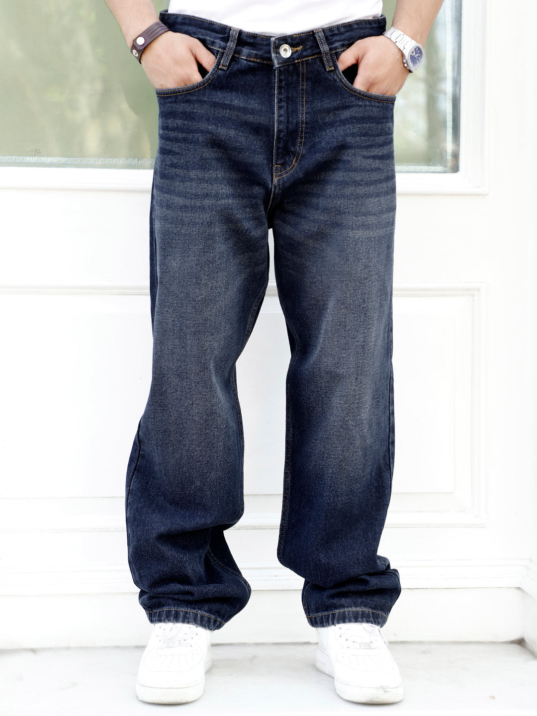 Night Core Dark Blue Baggy Jeans