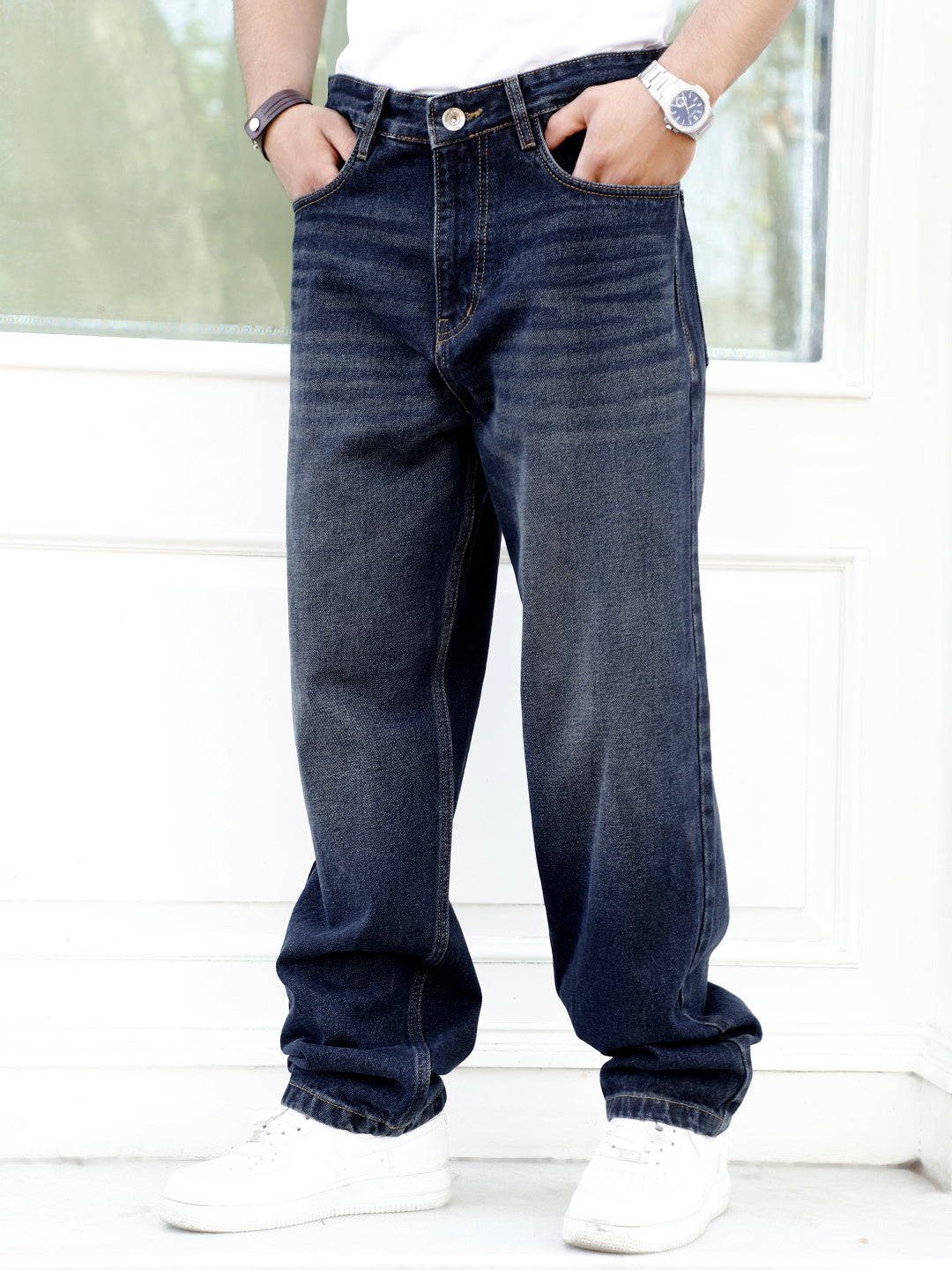 Night Core Dark Blue Baggy Jeans