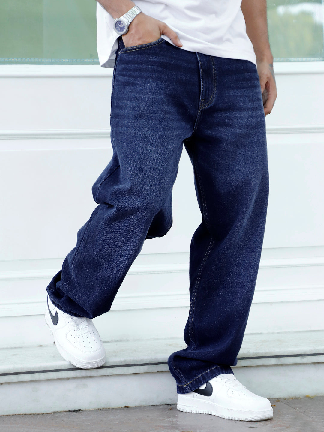 Draven Indigo Blue Baggy Jeans