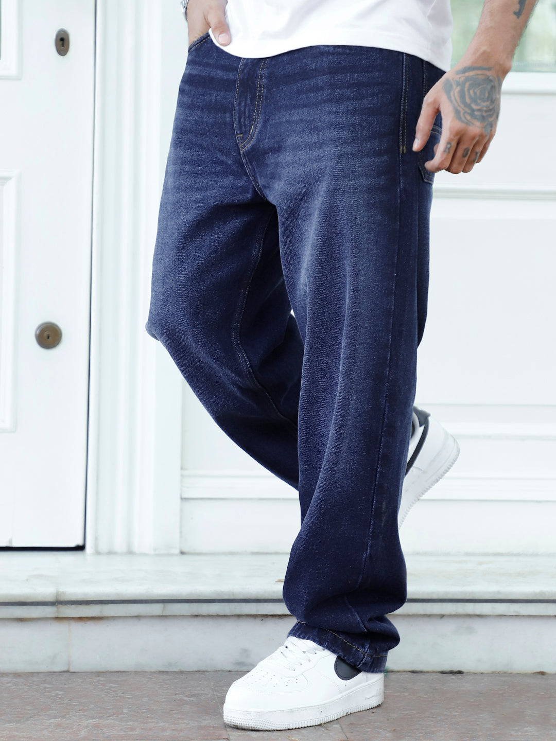 Draven Indigo Blue Baggy Jeans