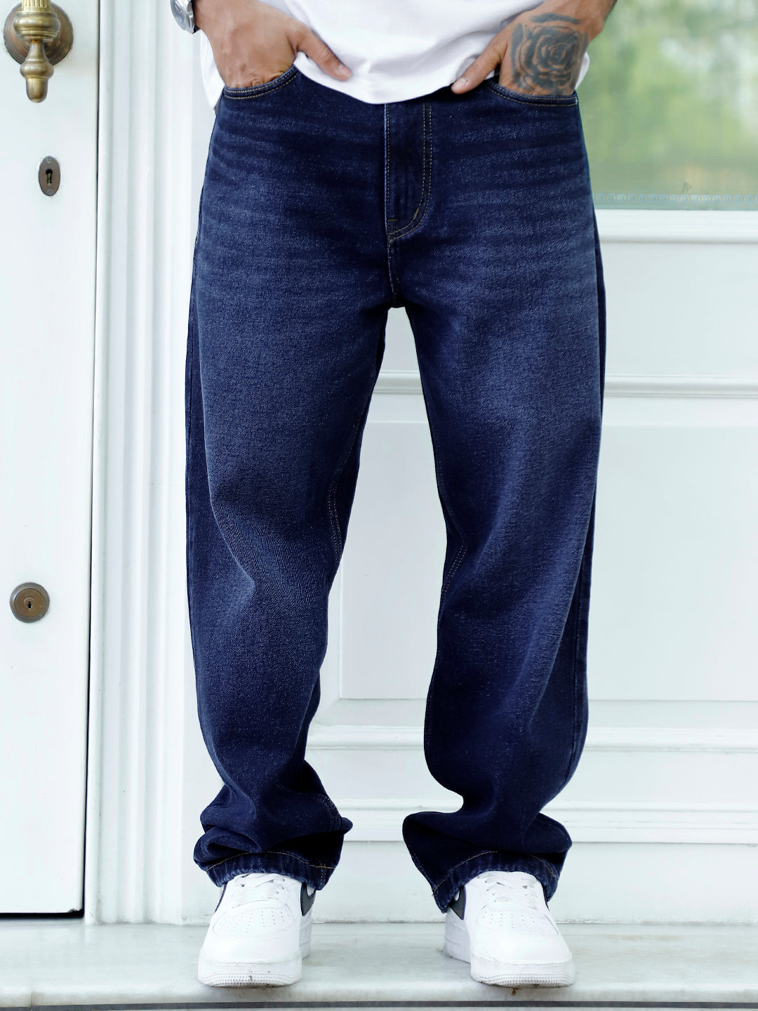 Draven Indigo-Blue Baggy Jeans – Casual Street Style Denim