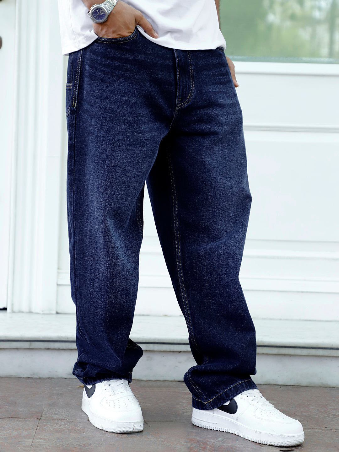 Draven Indigo Blue Baggy Jeans