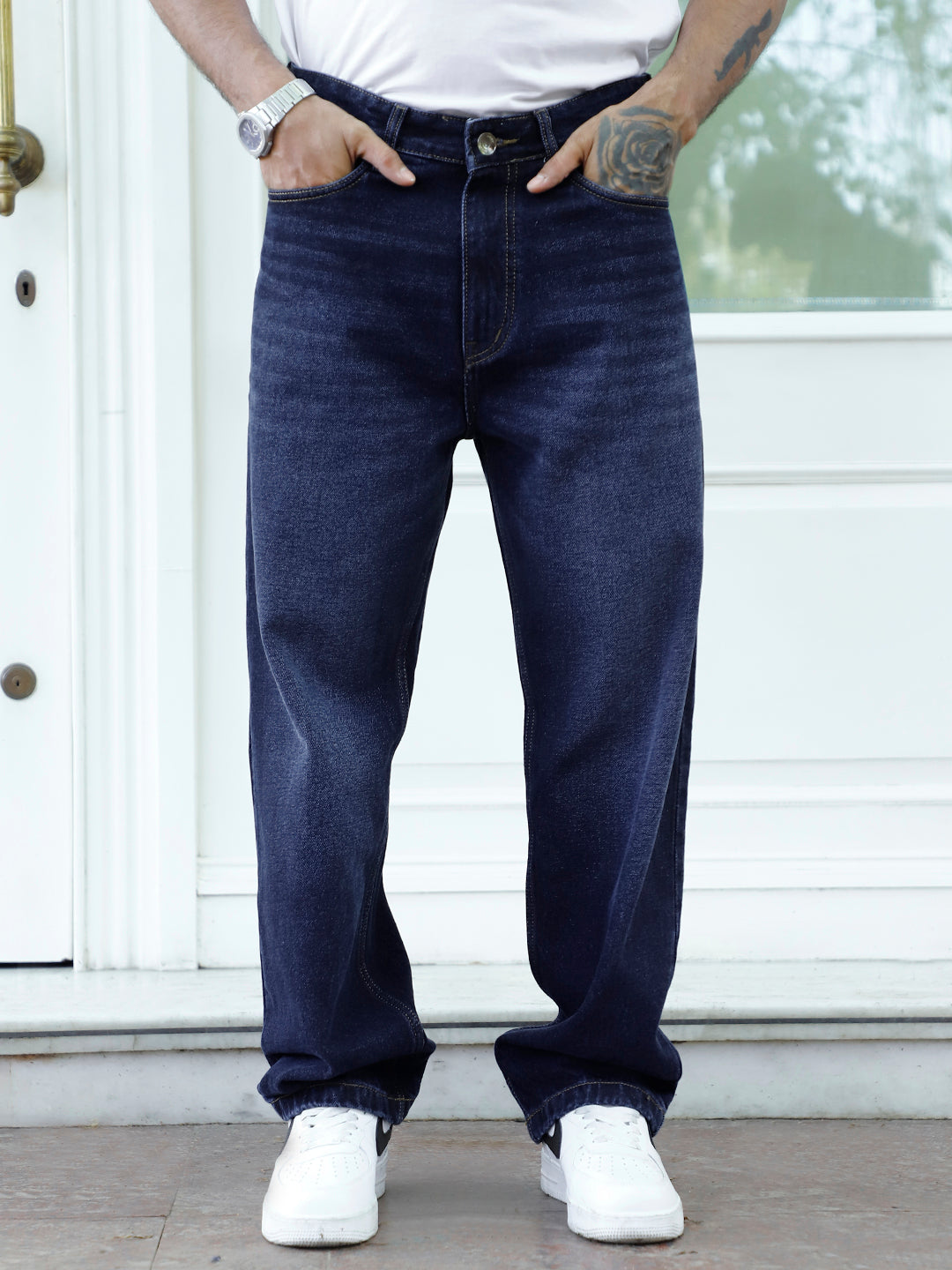 Draven Indigo Blue Baggy Jeans