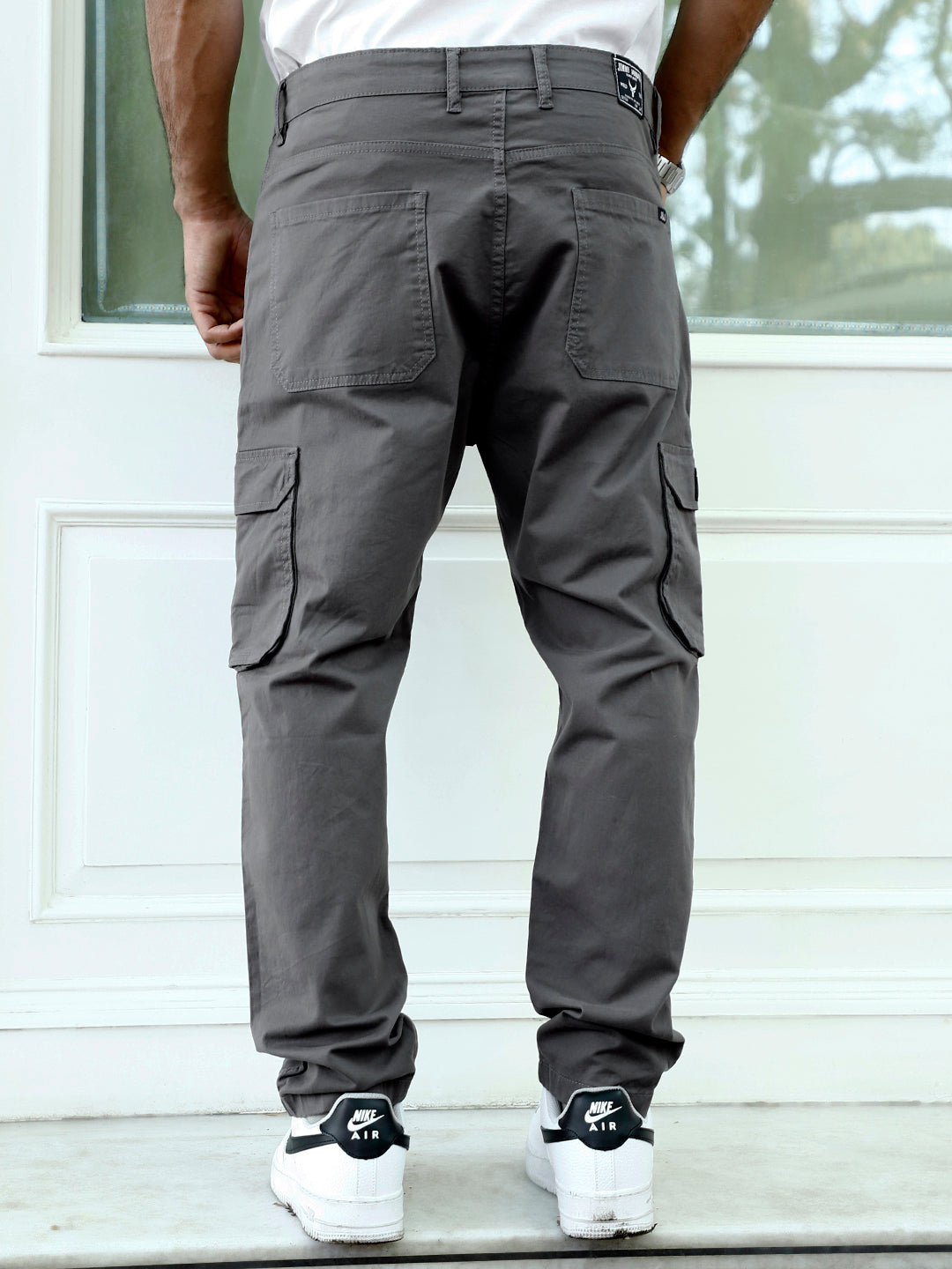 Slate Drift Grey Cotton Cargo