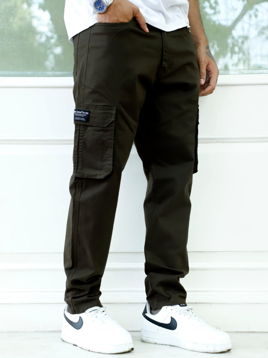Slate Drift Olive Cotton Cargo