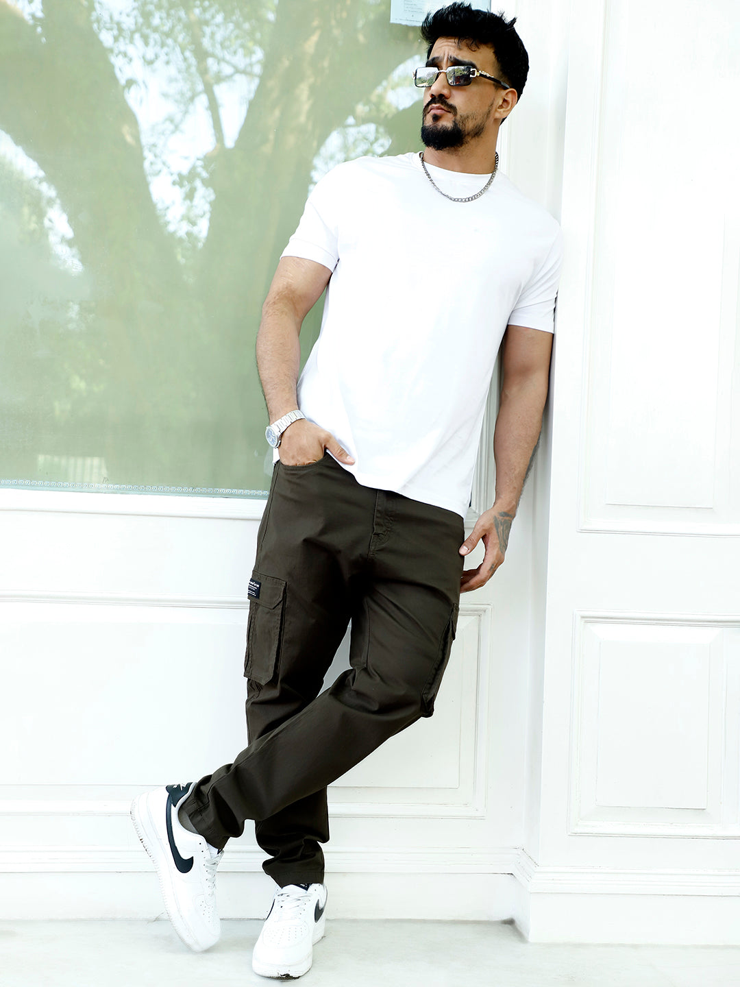 Slate Drift Olive Cotton Cargo