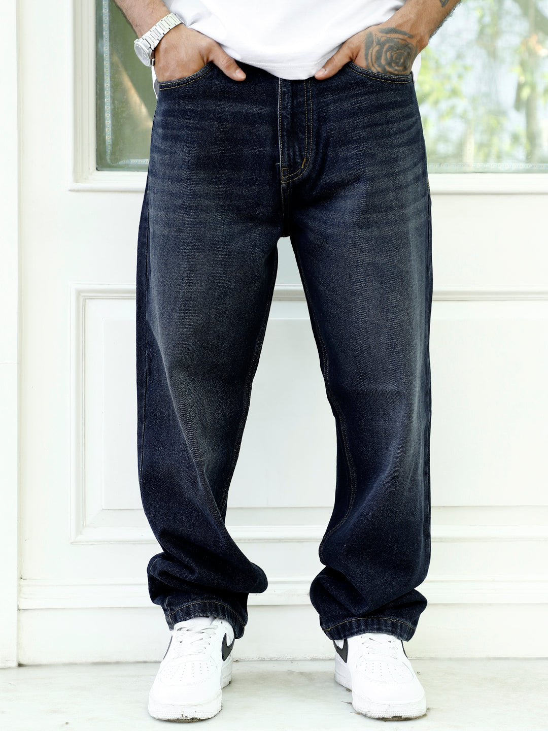 Night Core Dark Blue Baggy Jeans