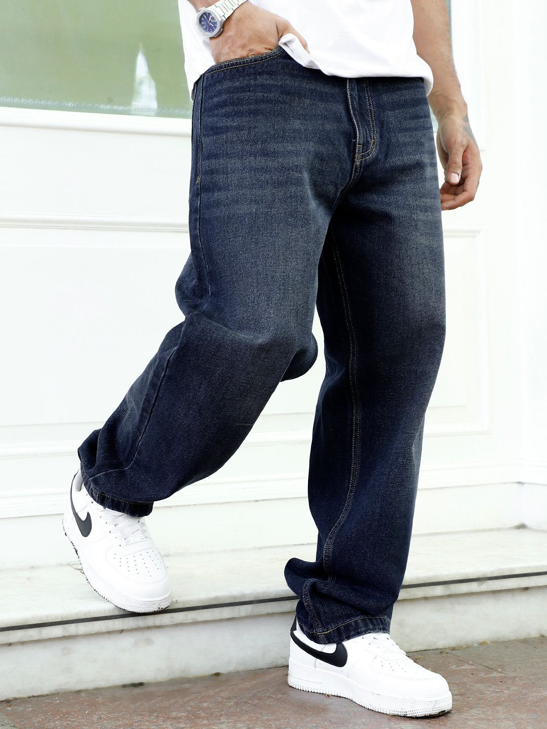 Night Core Dark Blue Baggy Jeans