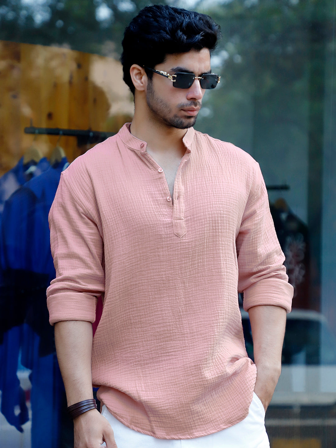 Amber Royale Light Pink Kurta