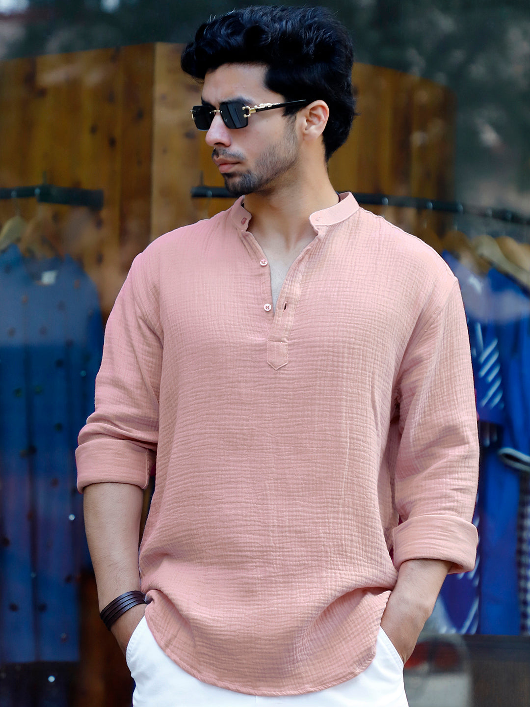 Amber Royale Light Pink Kurta