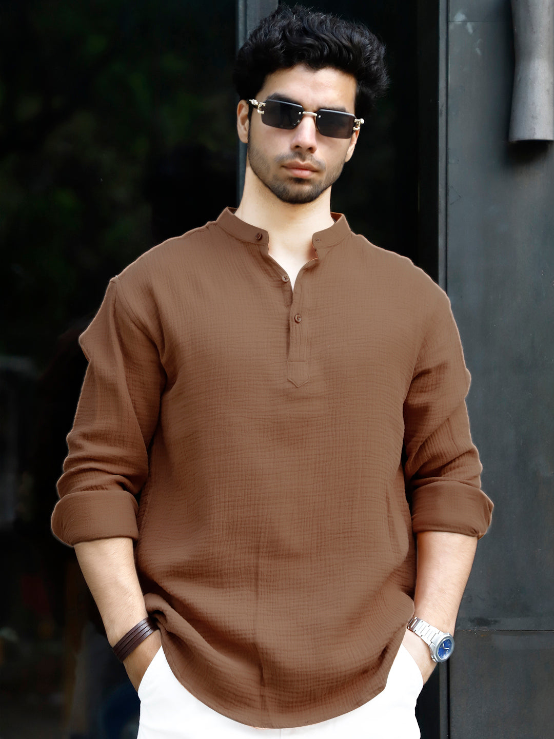 Amber Royale Peru Brown Kurta