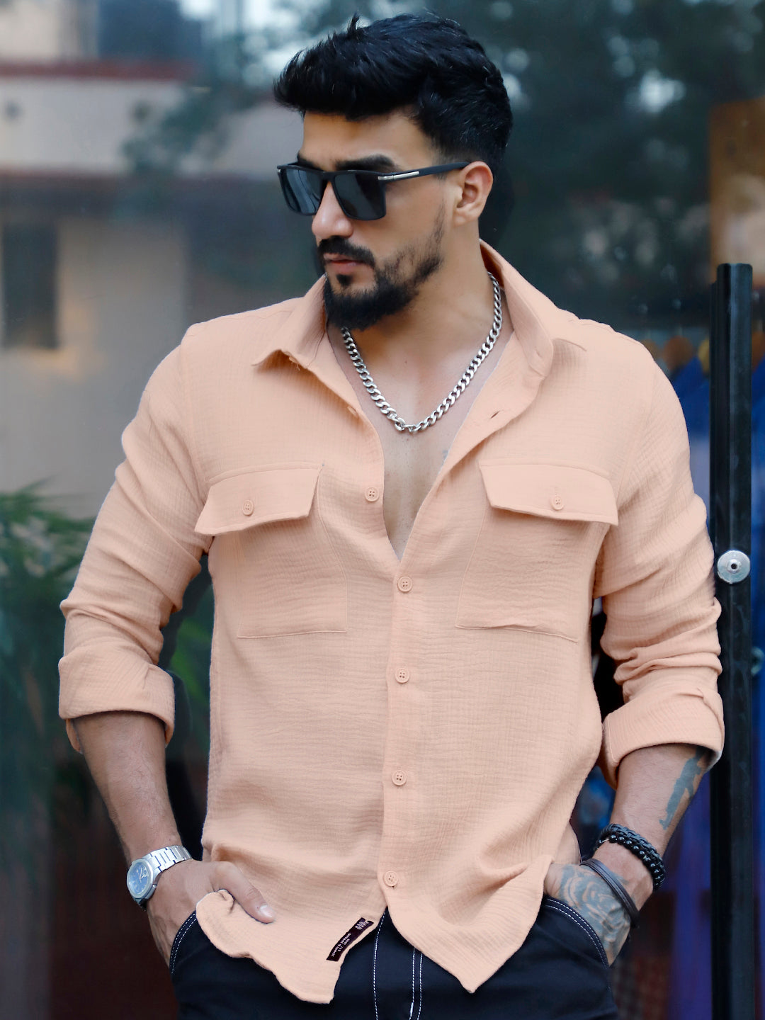 Vero Vibe Lucas Double Clothe Cream Shirt