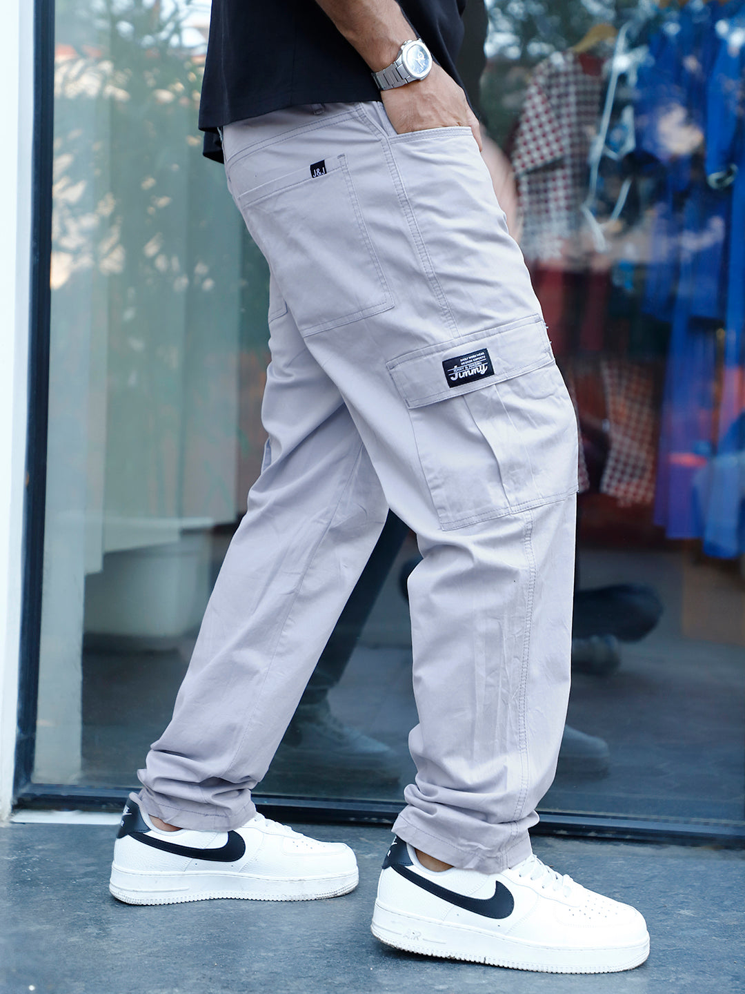 Loom Ash Grey Cotton Cargo