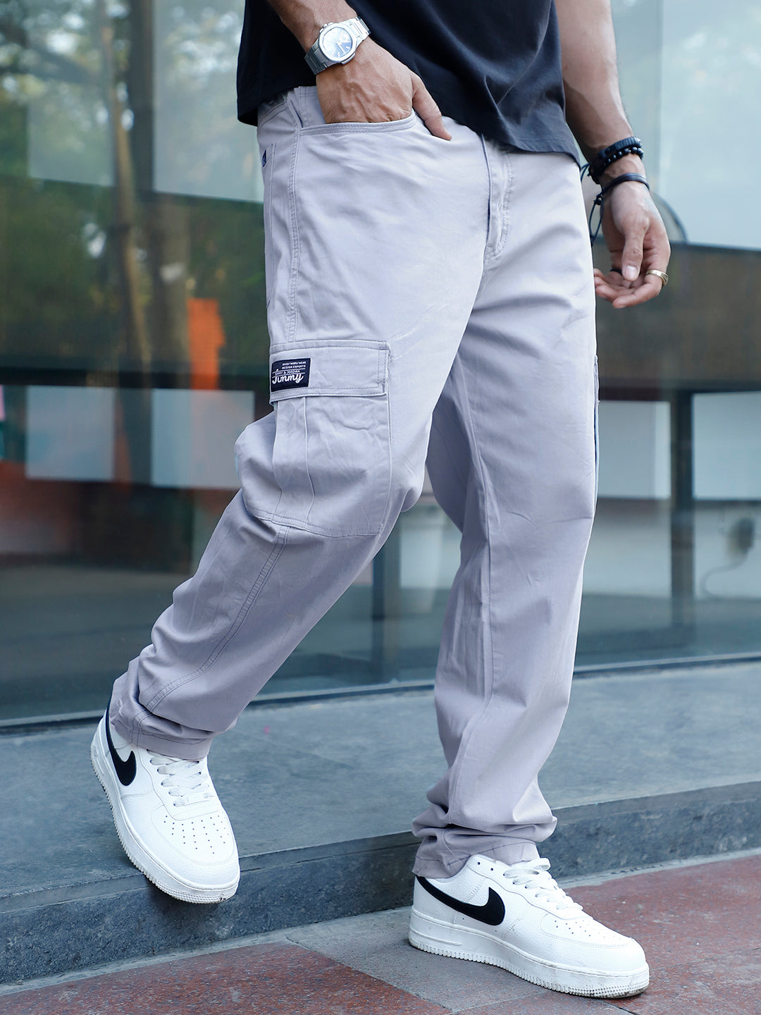 Loom Ash Grey Cotton Cargo