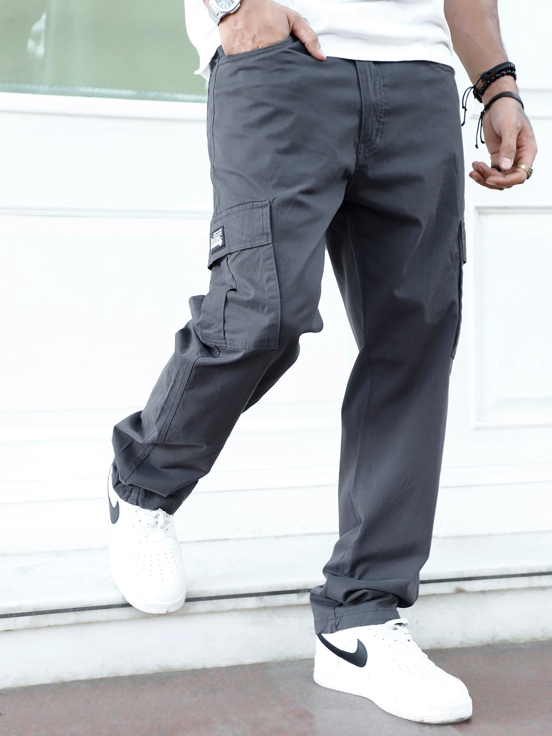 Loom Onyx Grey Cotton Cargo