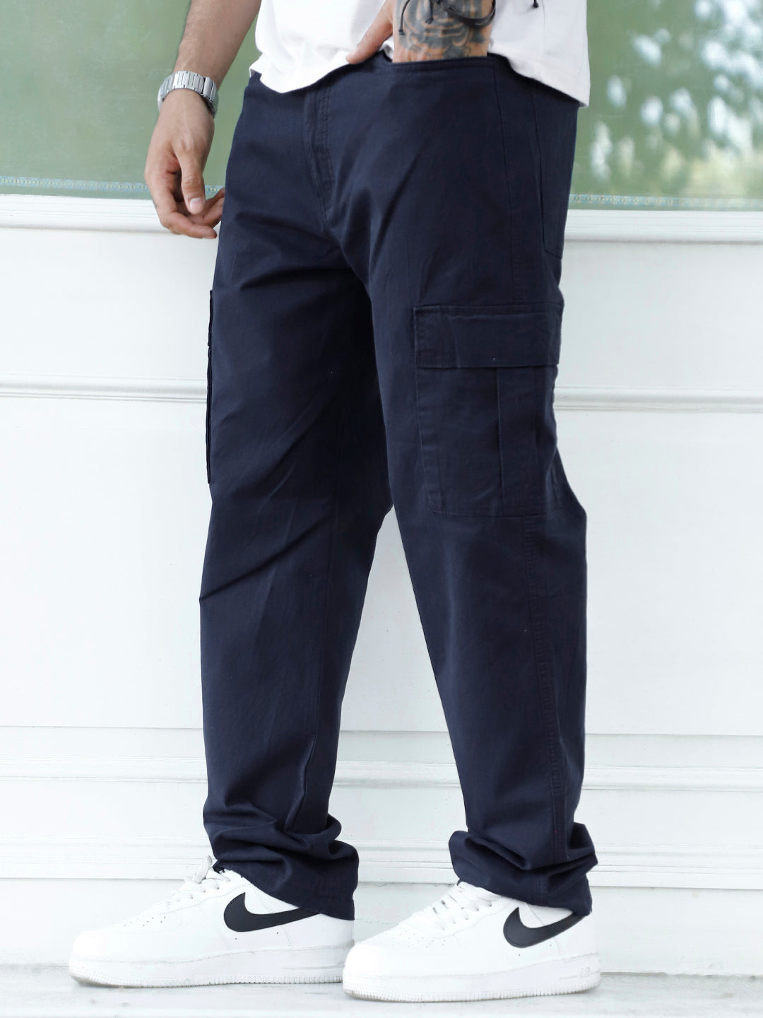 Loom Navy Blue Cotton Cargo