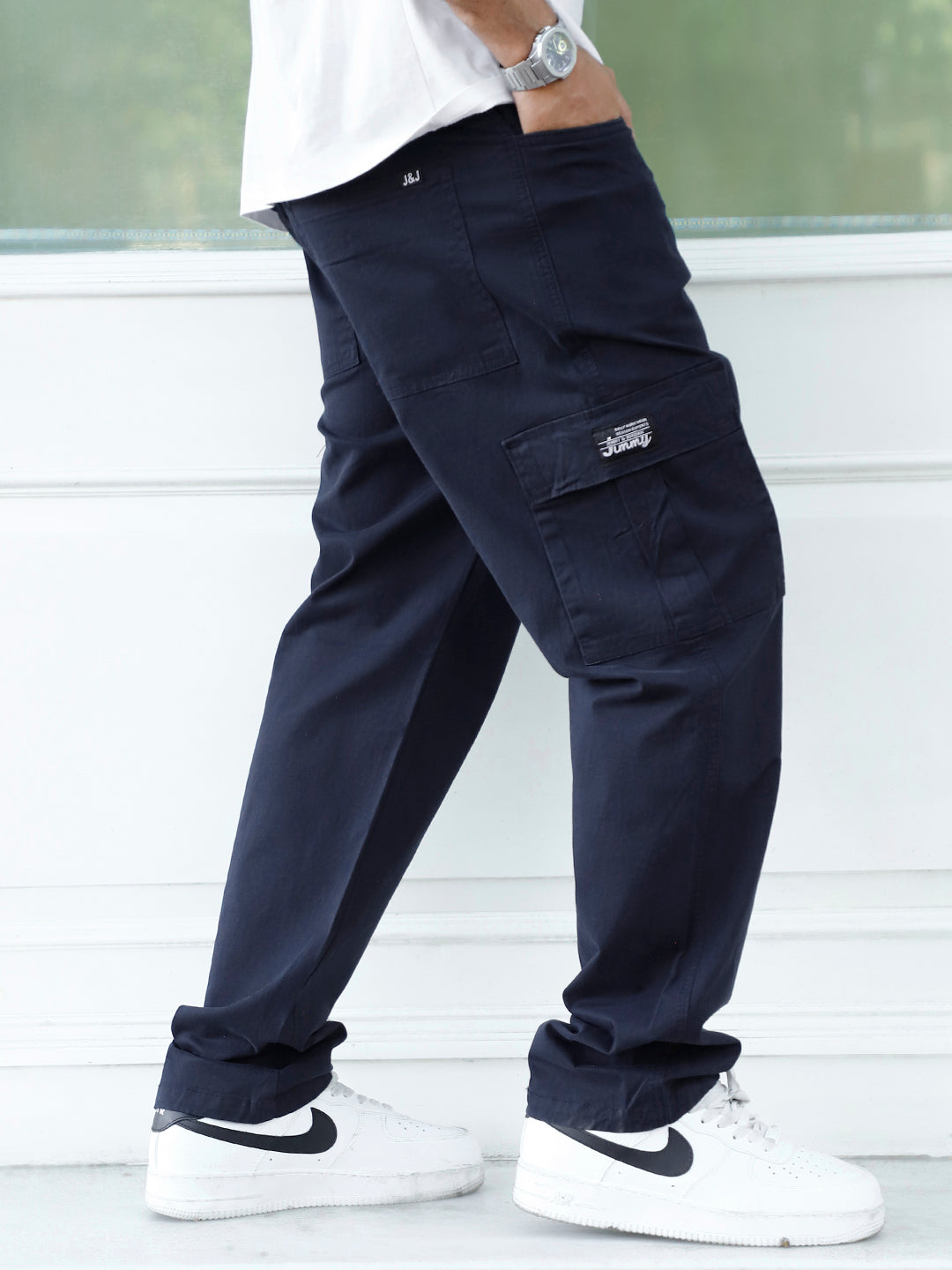 Loom Navy Blue Cotton Cargo