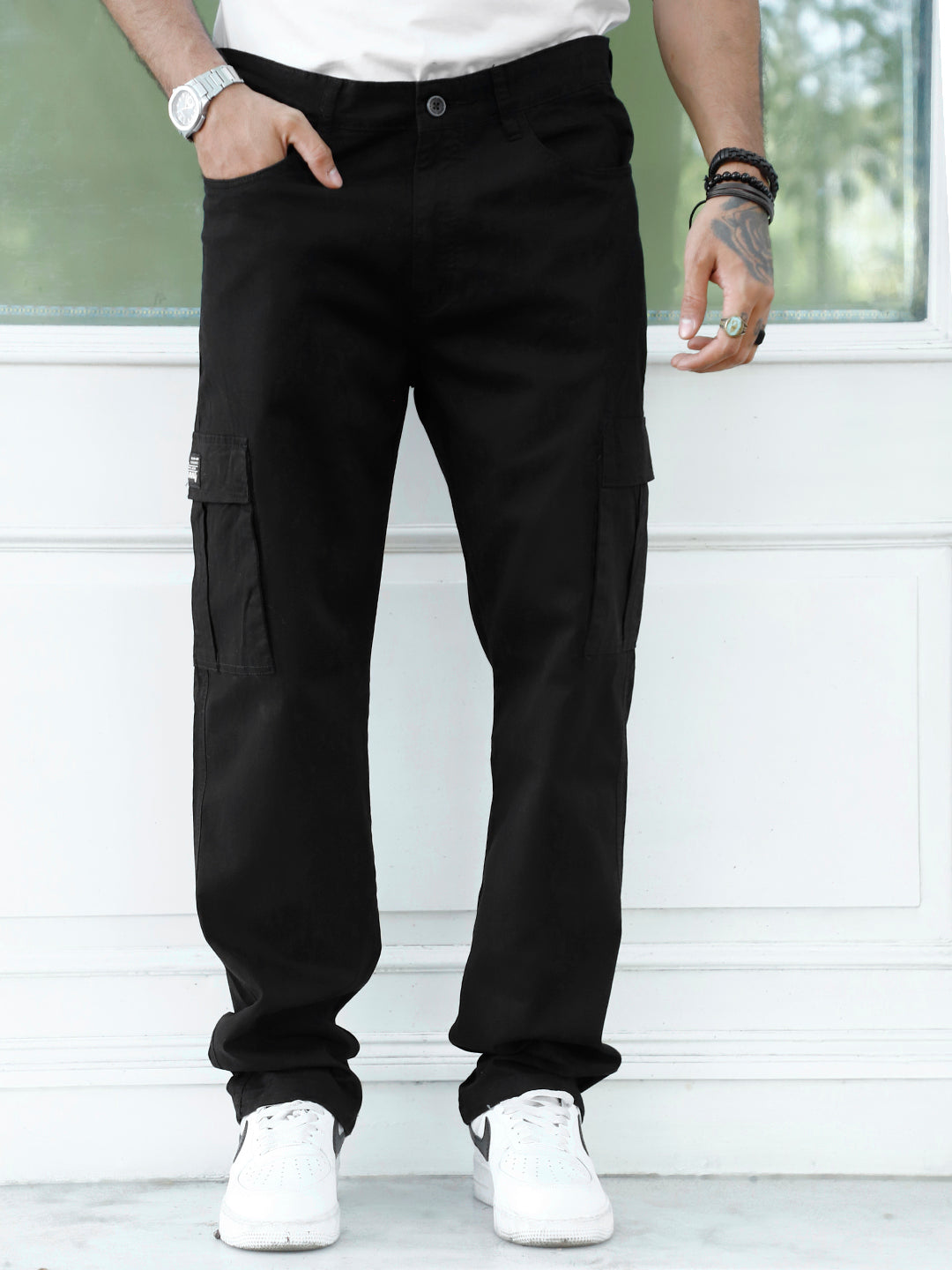 Loom Black Cotton Cargo