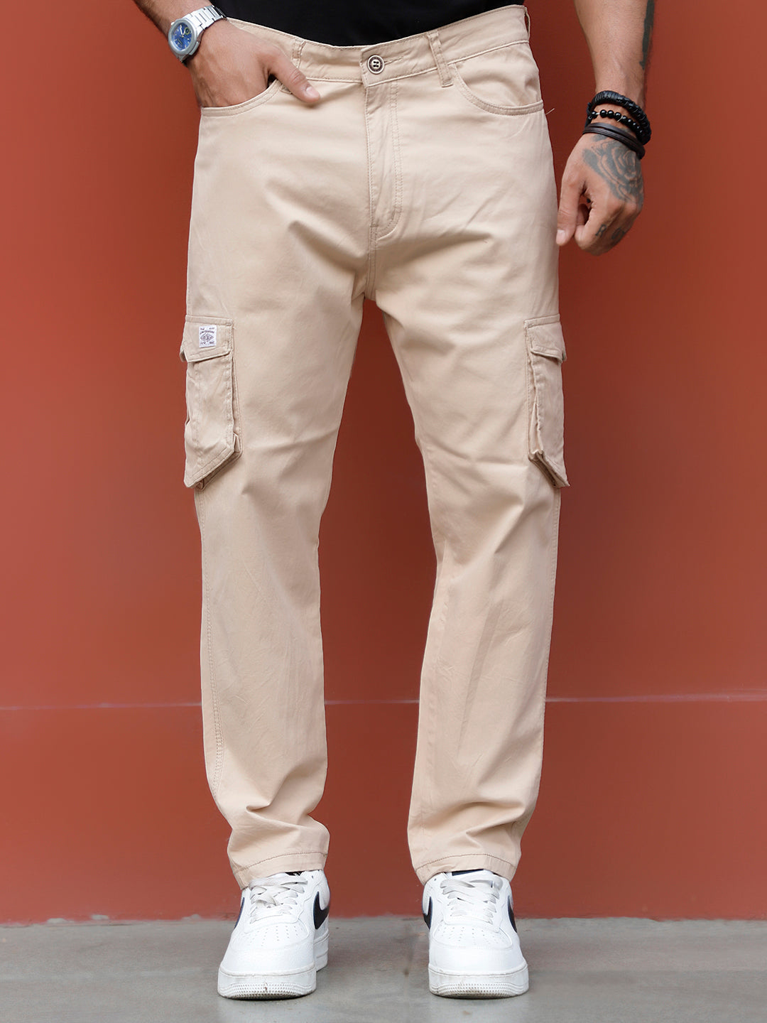 HEX Beige 6 Pocket Cotton Cargo