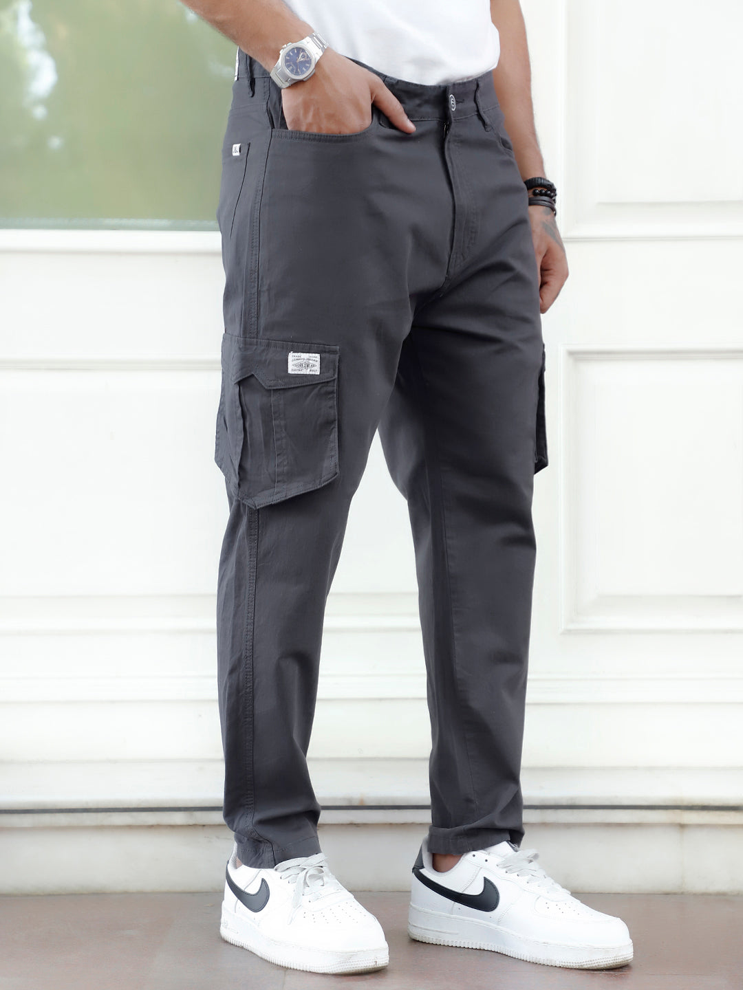 HEX Charcoal Grey 6 Pocket Cotton Cargo