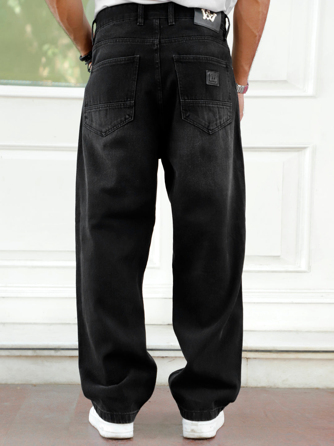 Velron Denim Black Baggy Fit Jeans