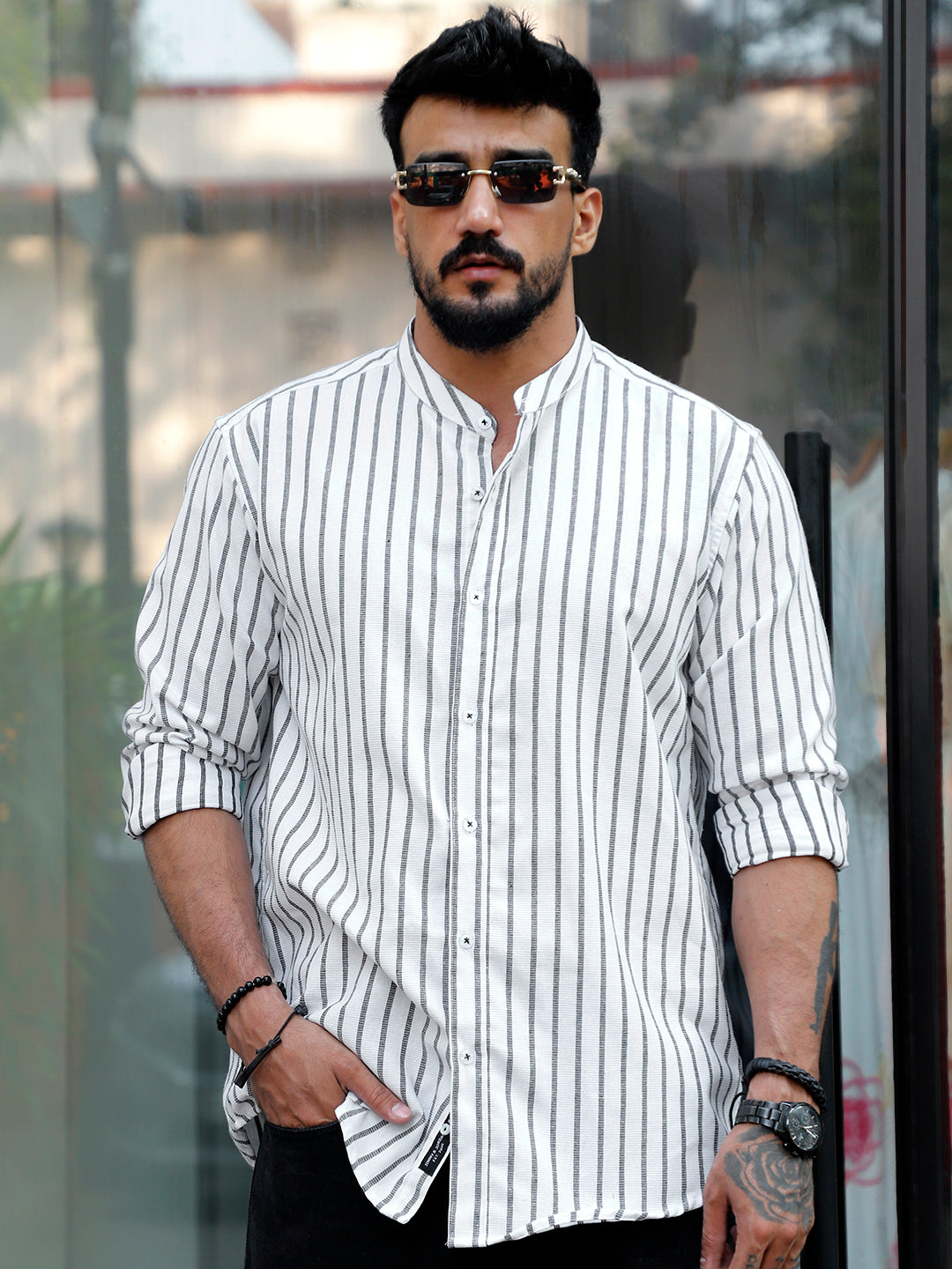 Coastal White Stripe Shirt