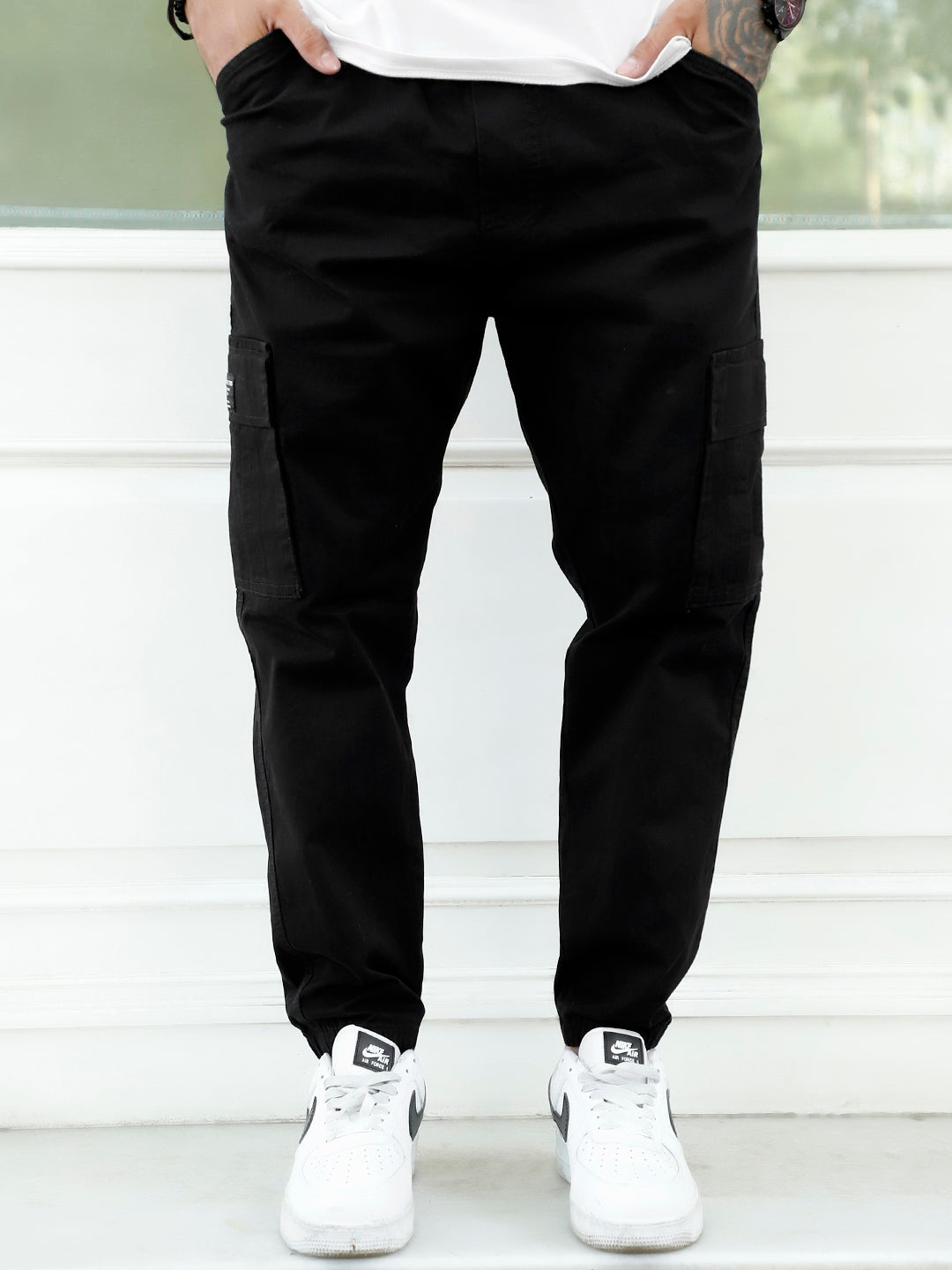 EasyFlex Black Cotton Cargo