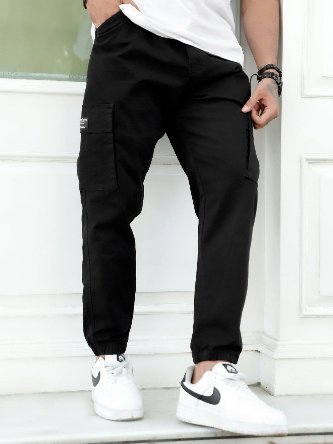 EasyFlex Black Cotton Cargo