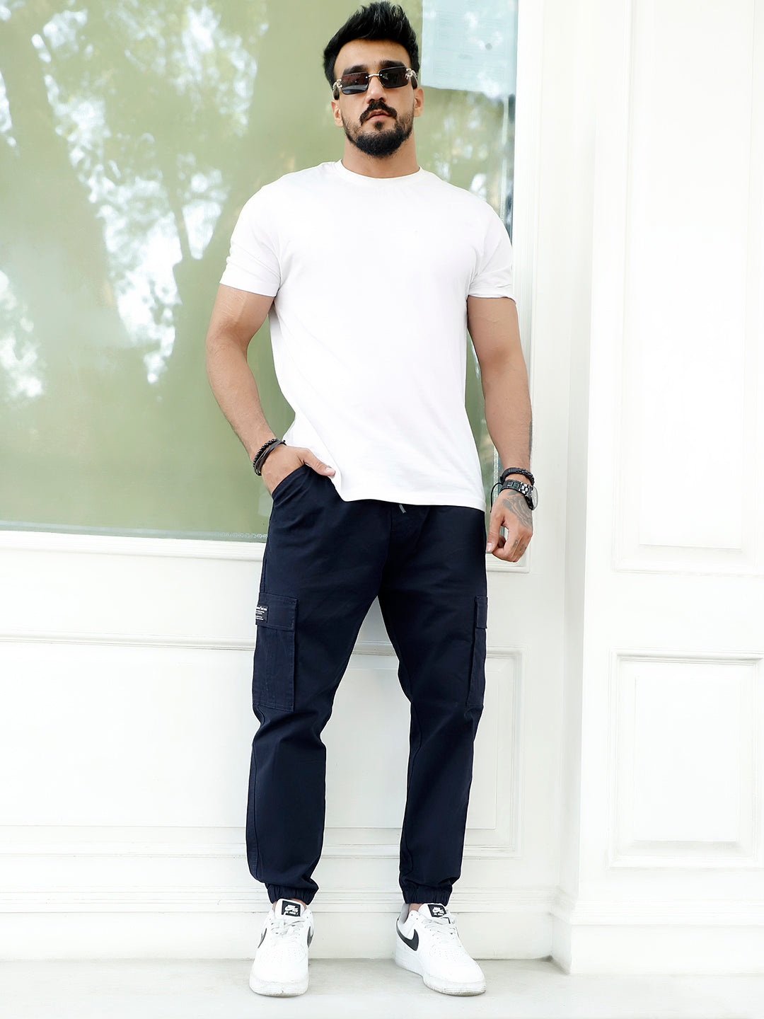 EasyFlex Navy Blue Cotton Cargo