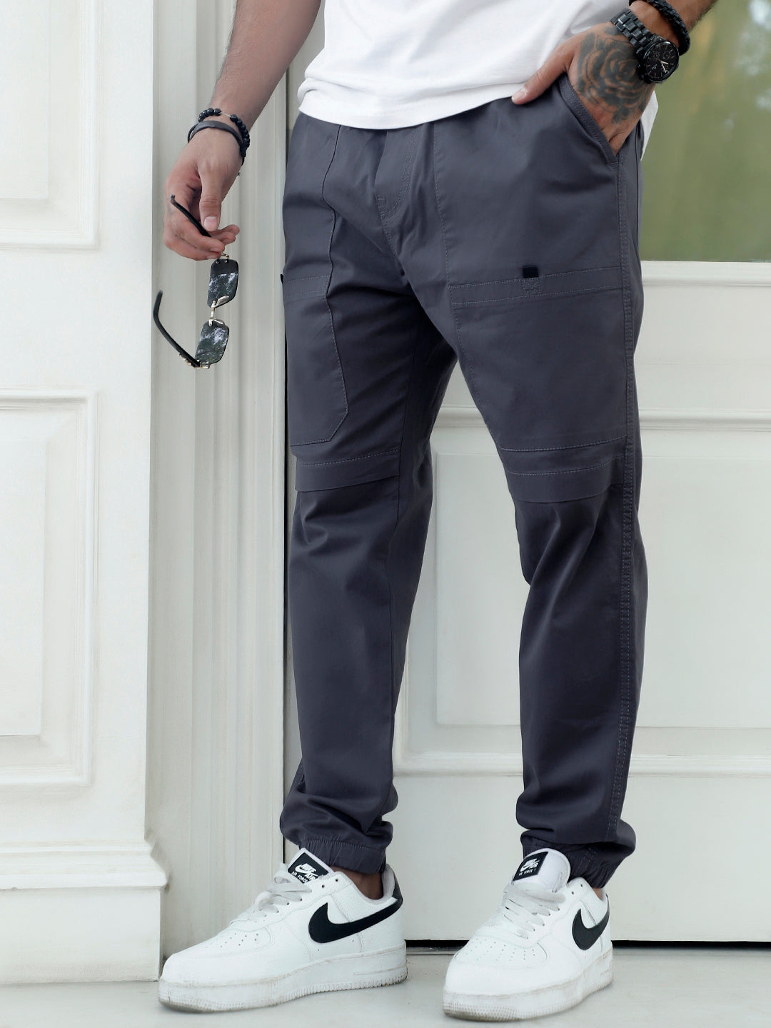 BareForm Dark Grey Cotton Cargo