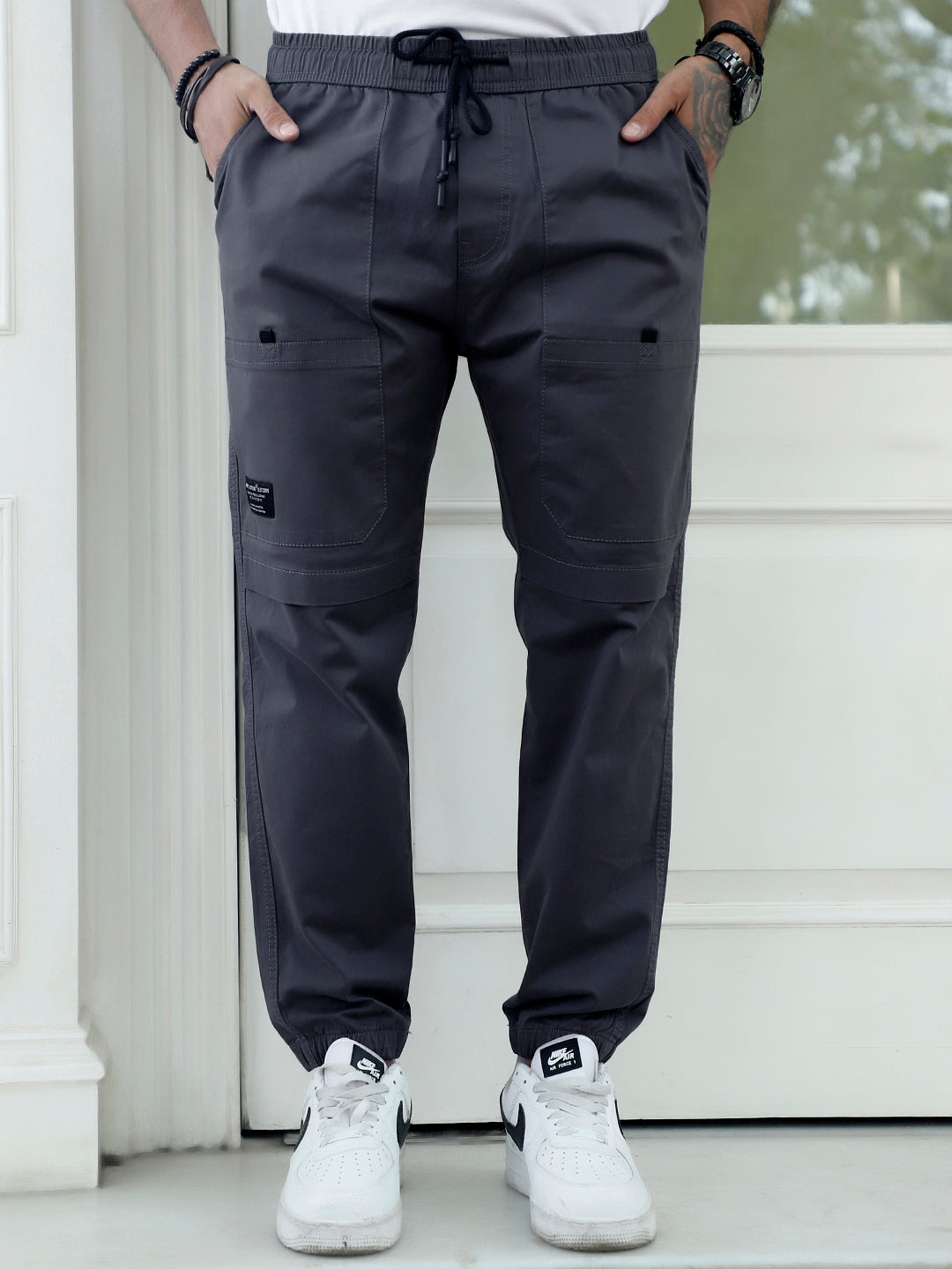 BareForm Dark Grey Cotton Cargo