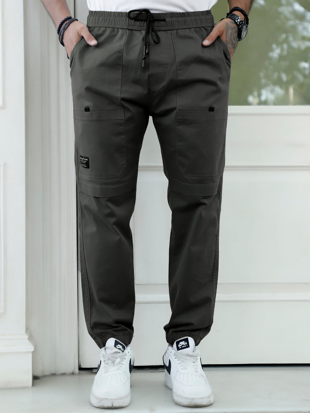 Terran Charcoal  Grey Cotton Cargo