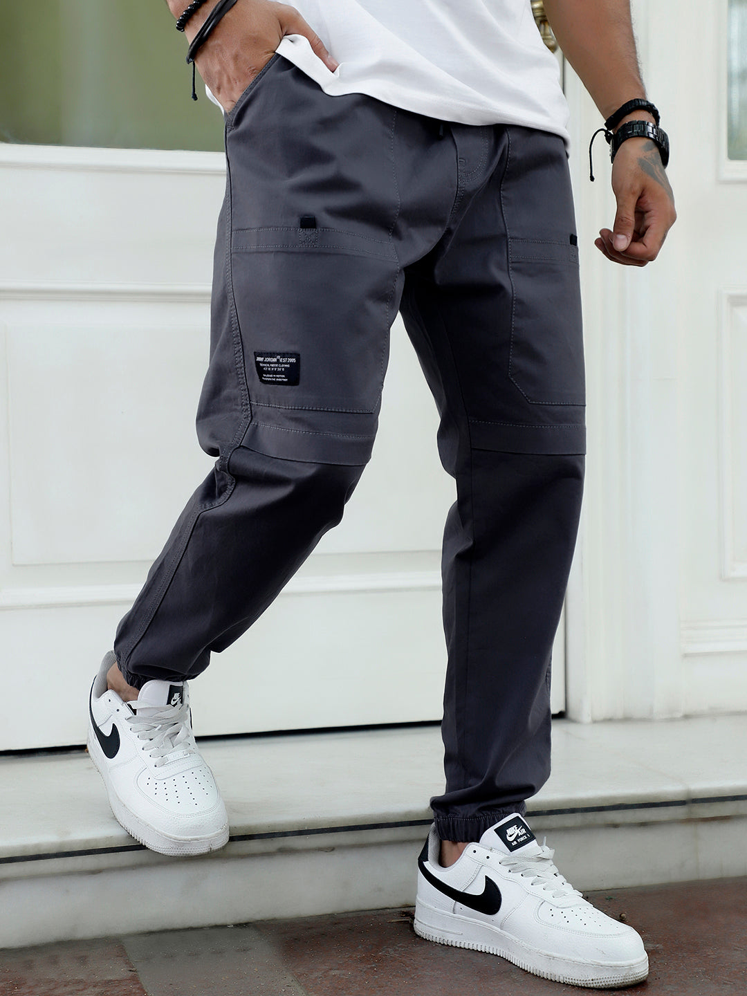 BareForm Dark Grey Cotton Cargo
