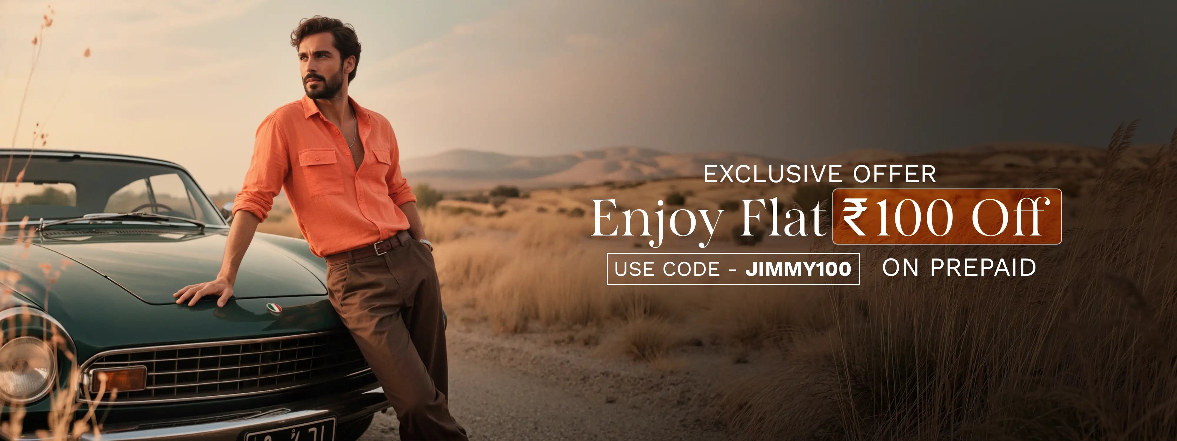 RS 100 OFF all order Jimmy luxury 