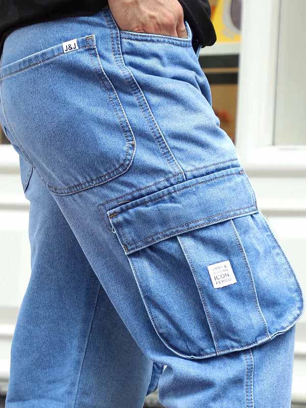 Driftwood Blue Denim Cargo