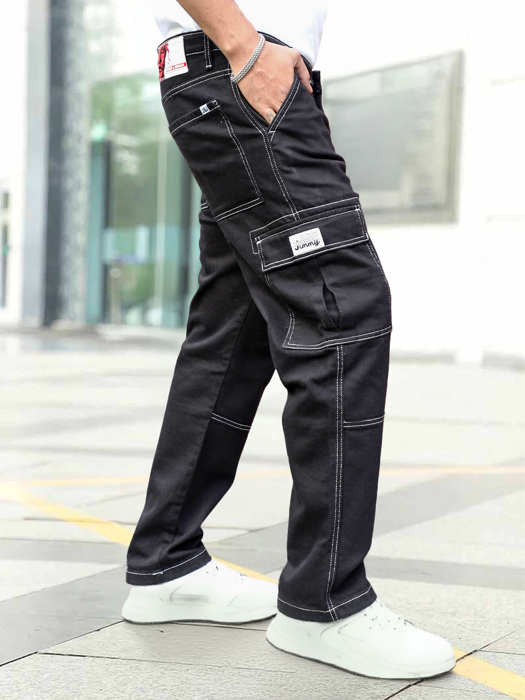 Twilight Fade Black Denim Cargo