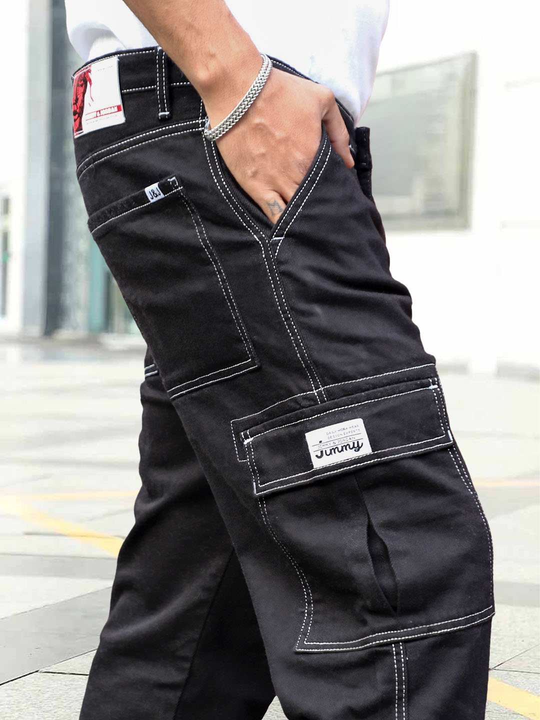 Twilight Fade Black Denim Cargo