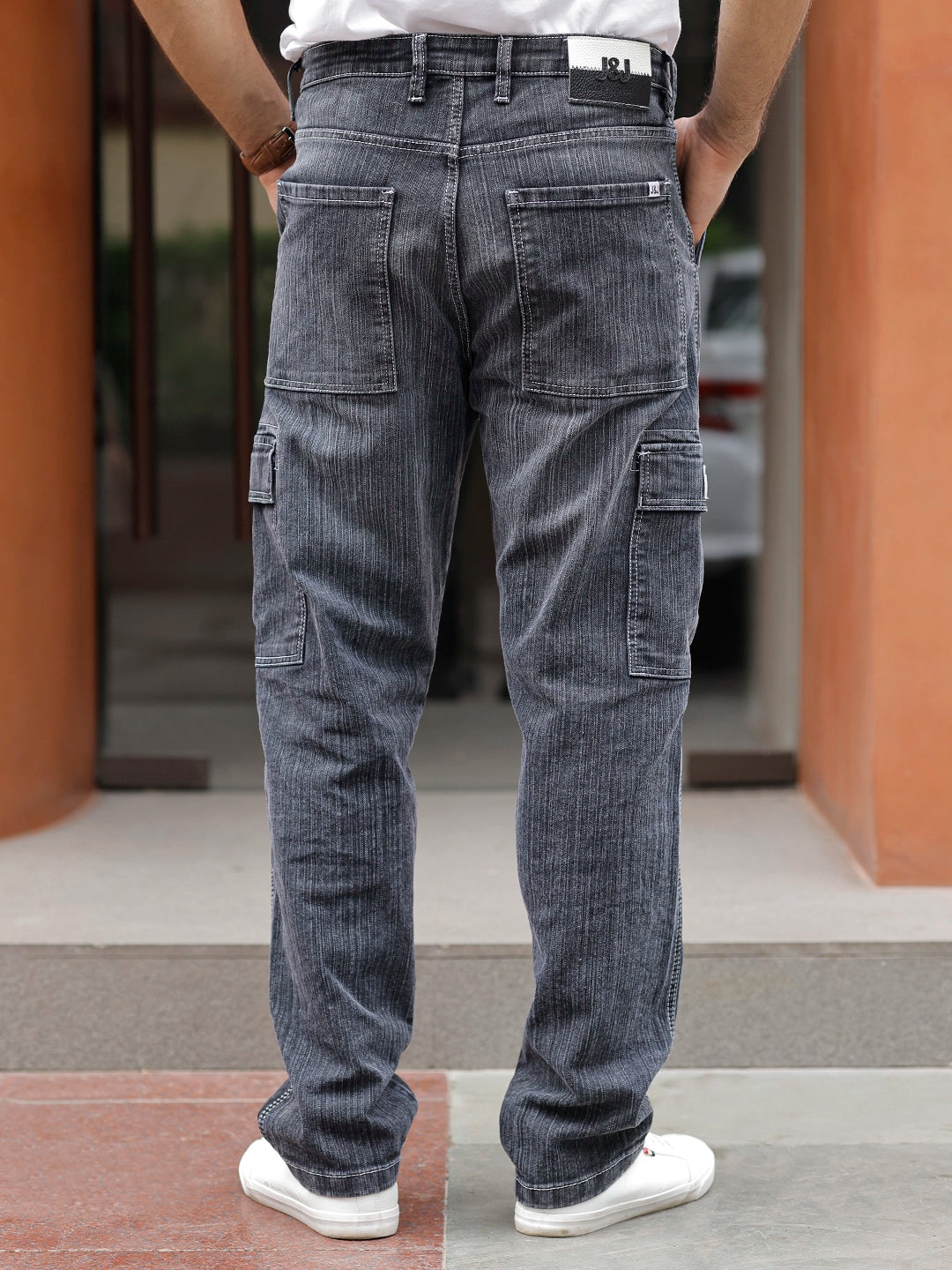 Twilight Fade Smoke Grey Denim Cargo