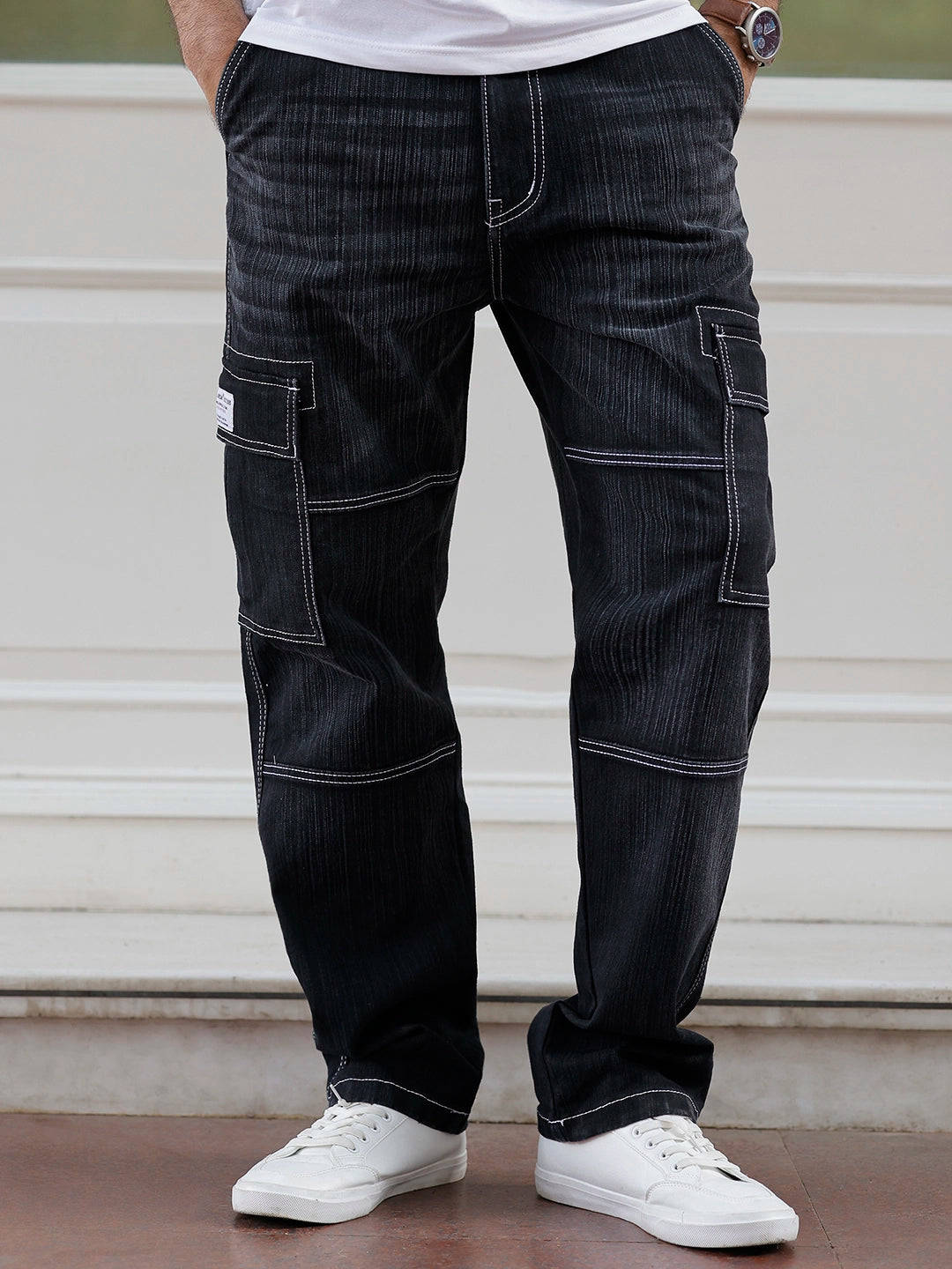 Twilight Fade Pebble Grey Denim Cargo