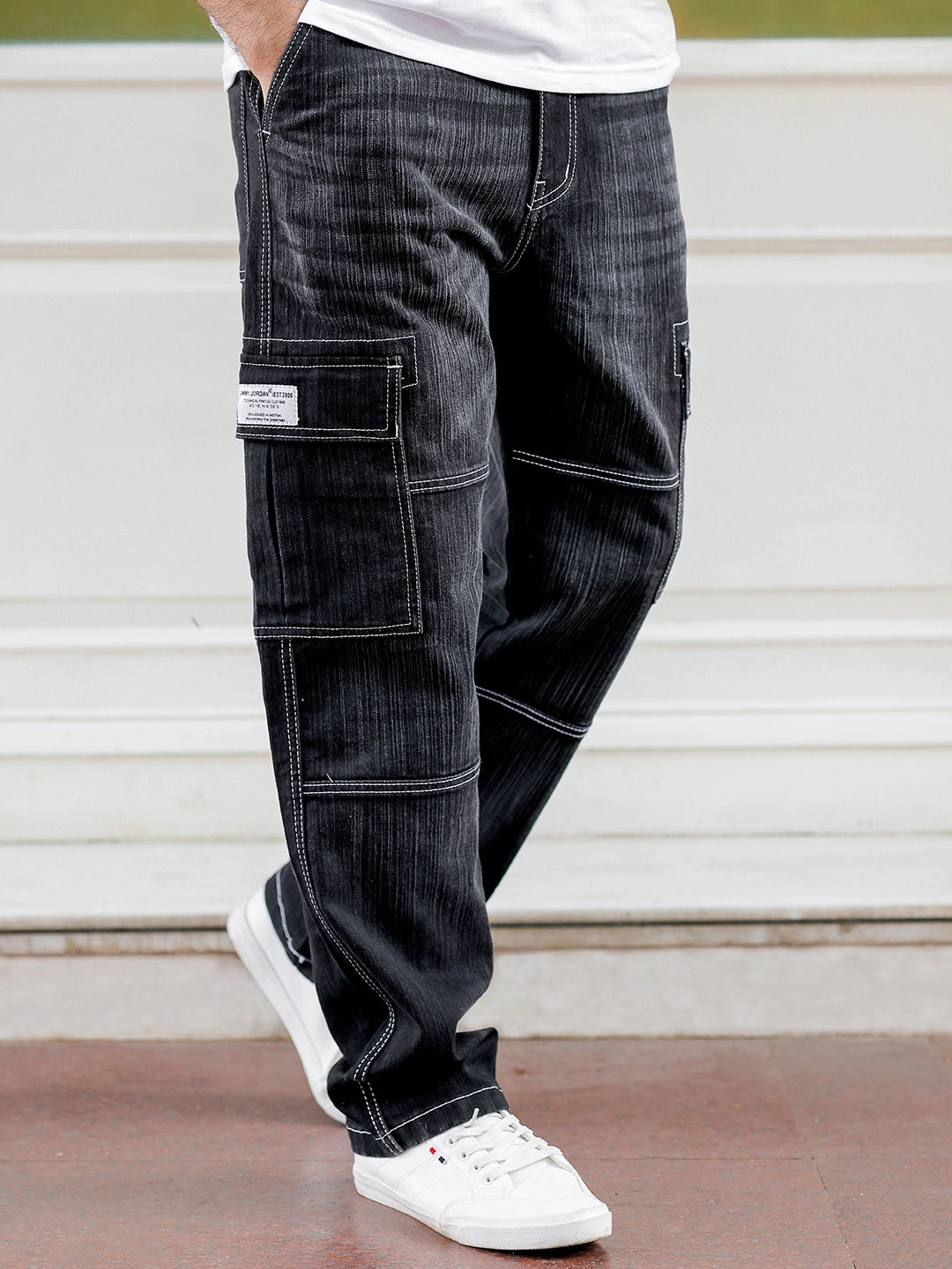 Twilight Fade Pebble Grey Denim Cargo