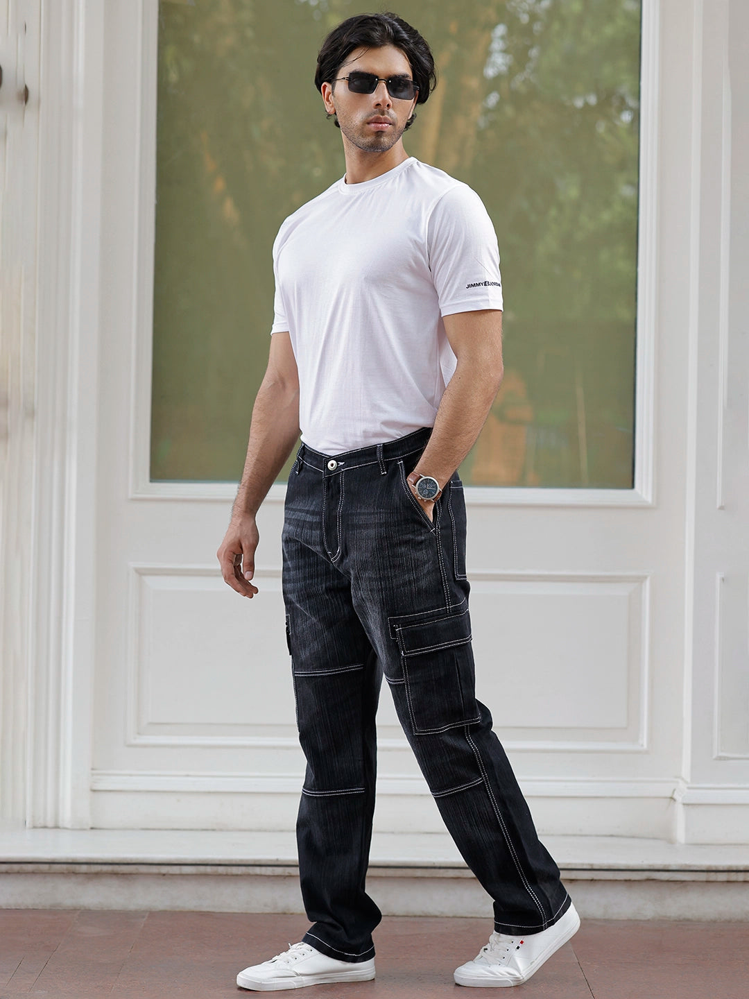 Twilight Fade Pebble Grey Denim Cargo