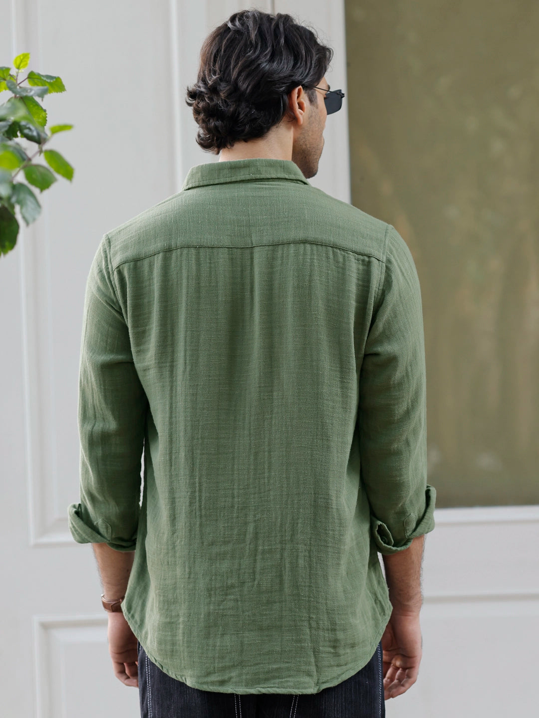 Vero Vibe Double Clothe Olive Green Shirt
