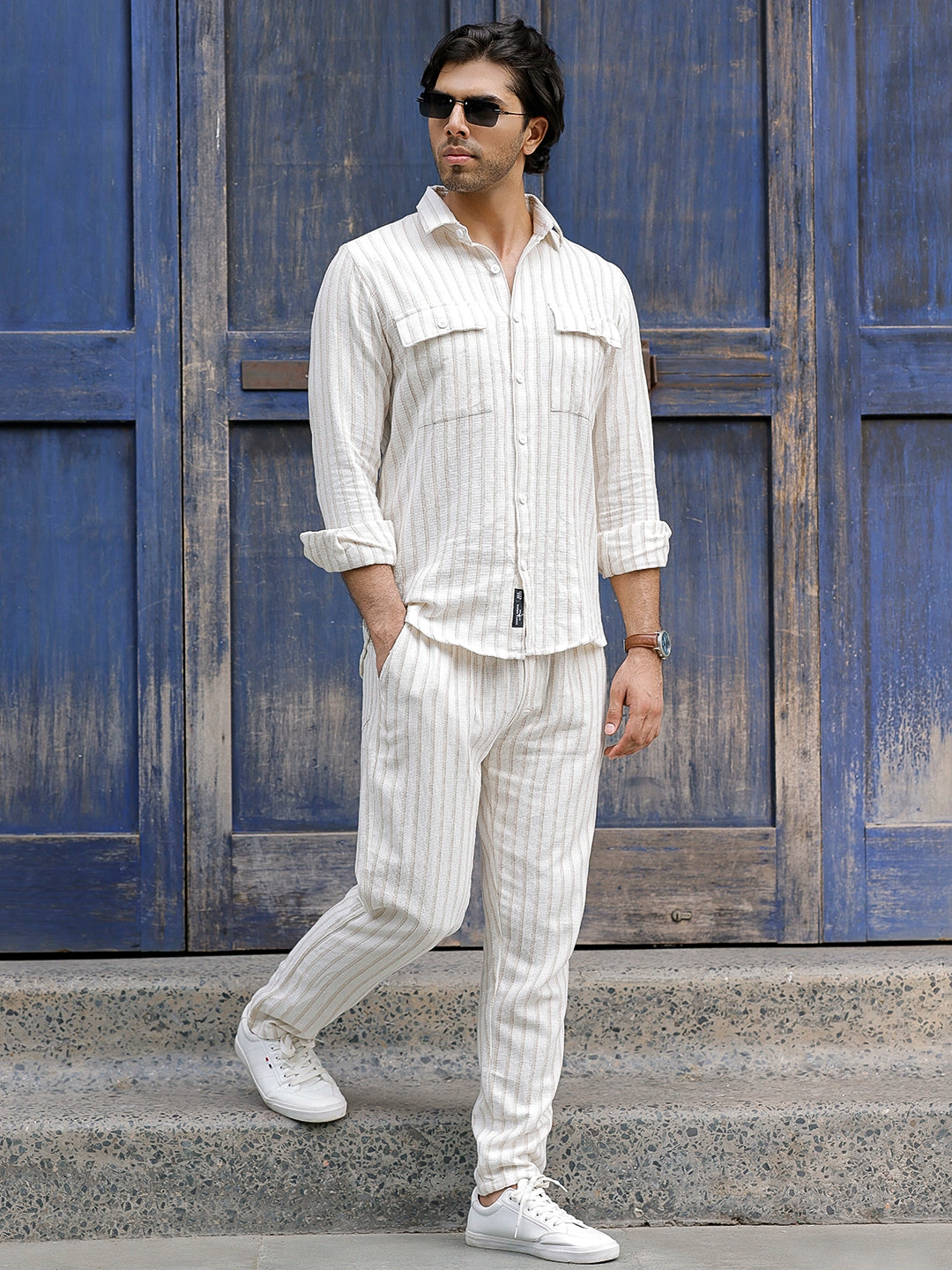 Rolls Rhythm Brown Stripe Co Ord Set