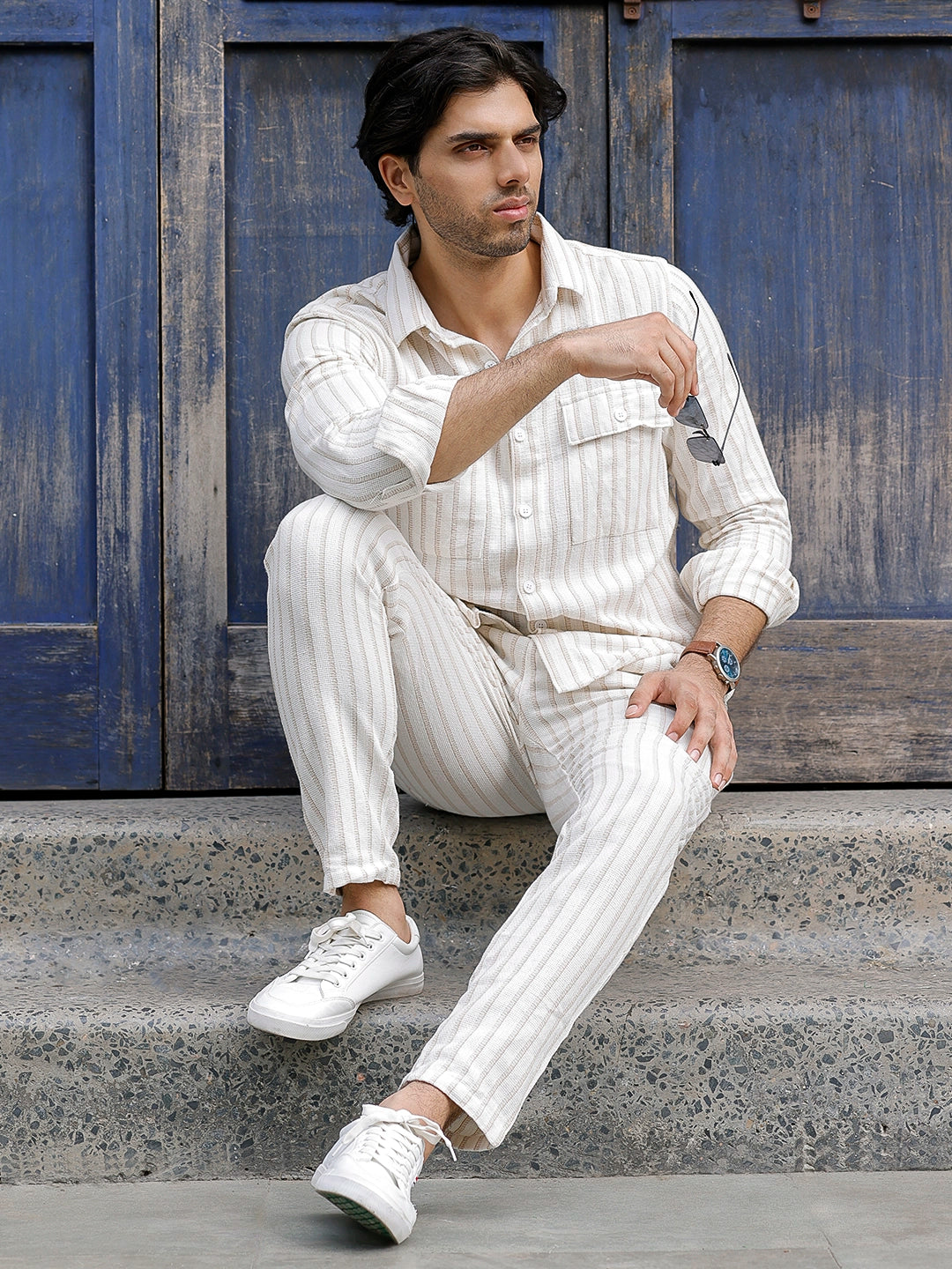 Rolls Rhythm Brown Stripe Co Ord Set