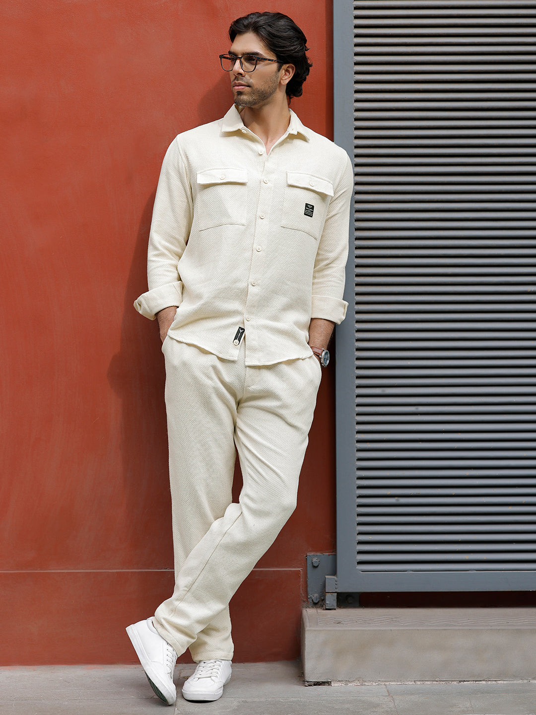 Forza Beige Texture Co Ord Set