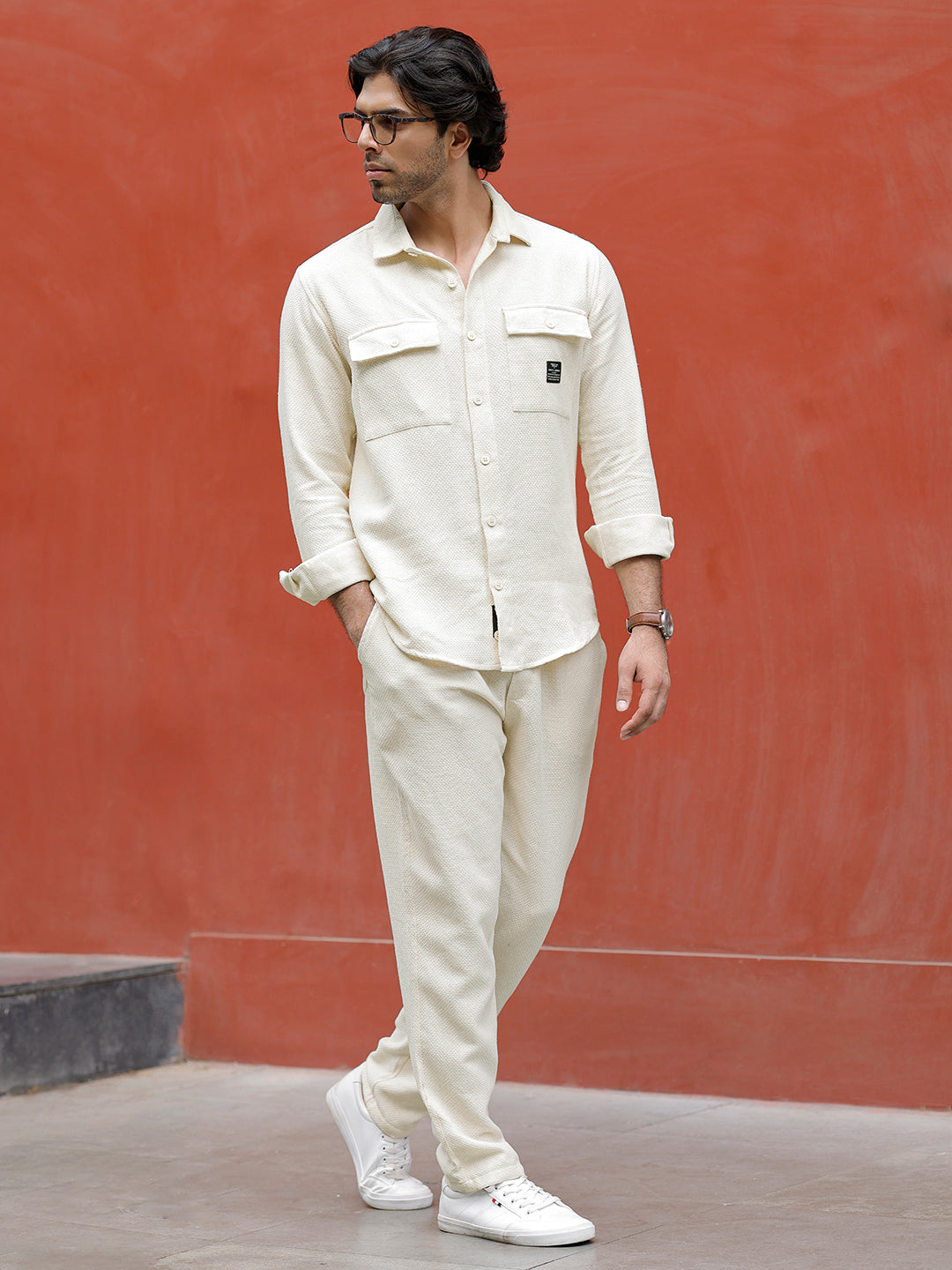 Forza Beige Texture Co Ord Set