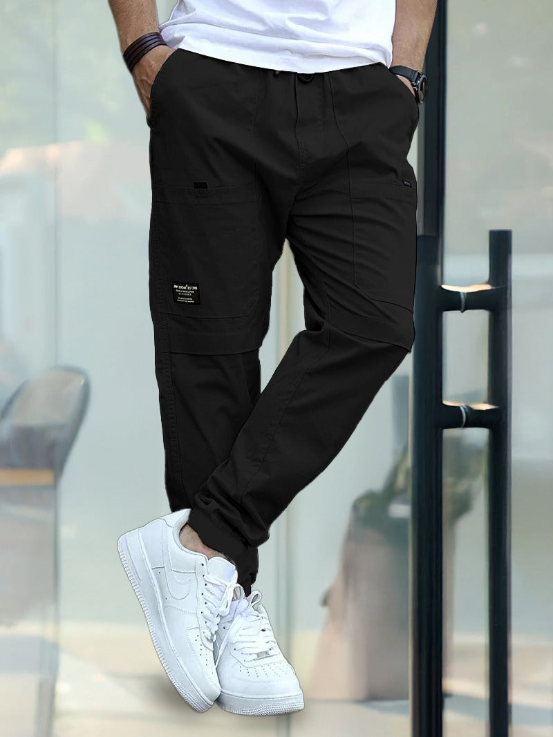 Unit Force Black Cotton Cargo